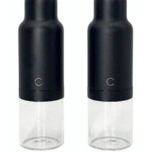 Curtis Stone 2 Piece Gravity Mill 4oz Each Black Brand New